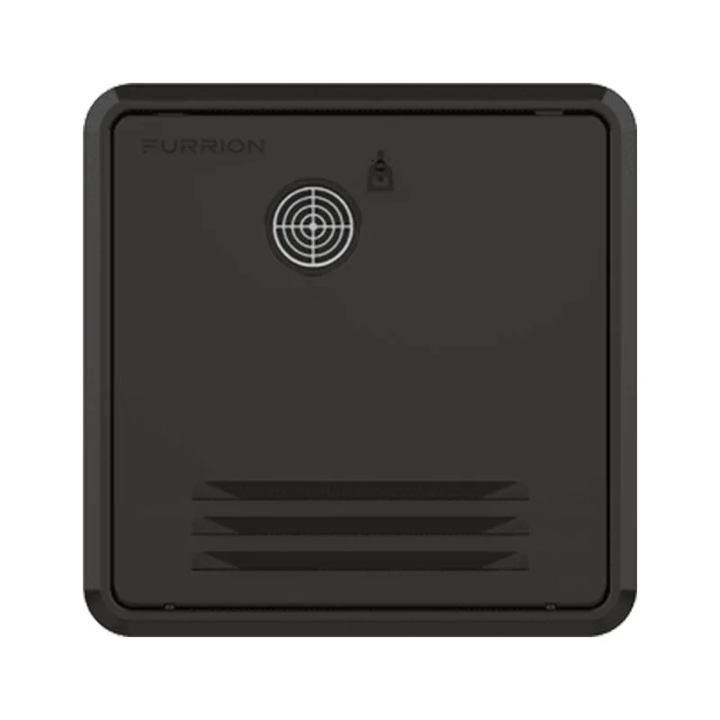 Tankless RV water heater access door exterior service panel